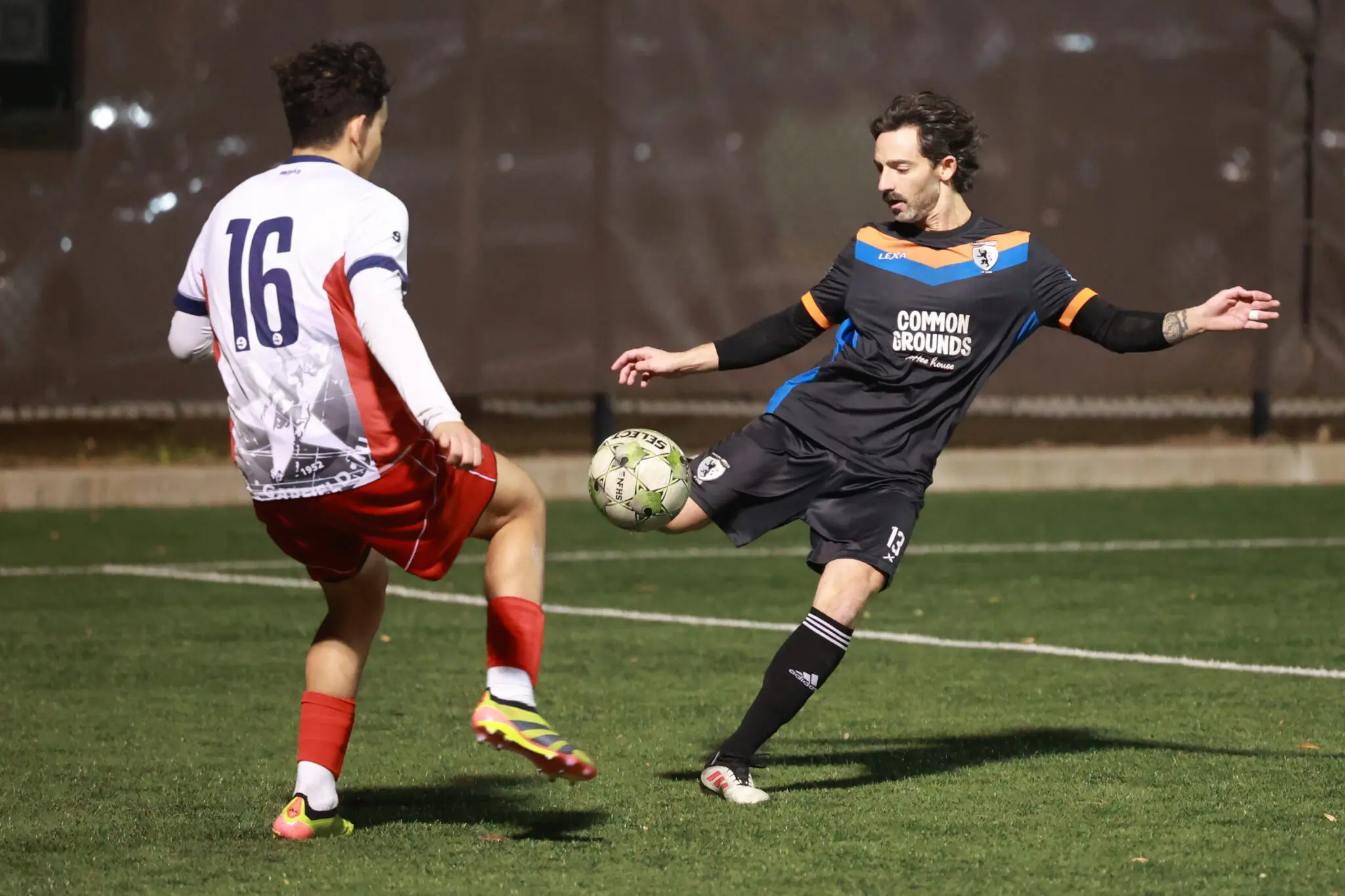 Adam Sternberg clears the ball for Oaklyn United in a U.S. Open Cup qualifier against SC Vistula Garfield on November 23, 2025