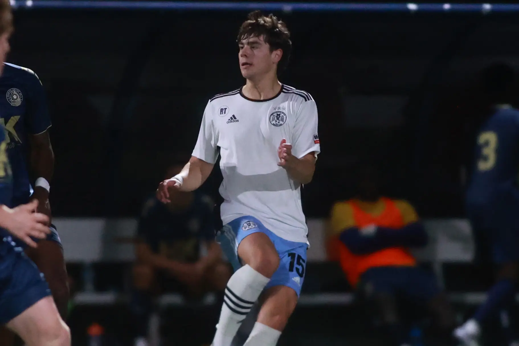 Daniel Krueger playing for West Chester United in USL League Two in May 2025