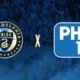 Logos of the Philadelphia Union and WPHL17 overlayed on a blue background