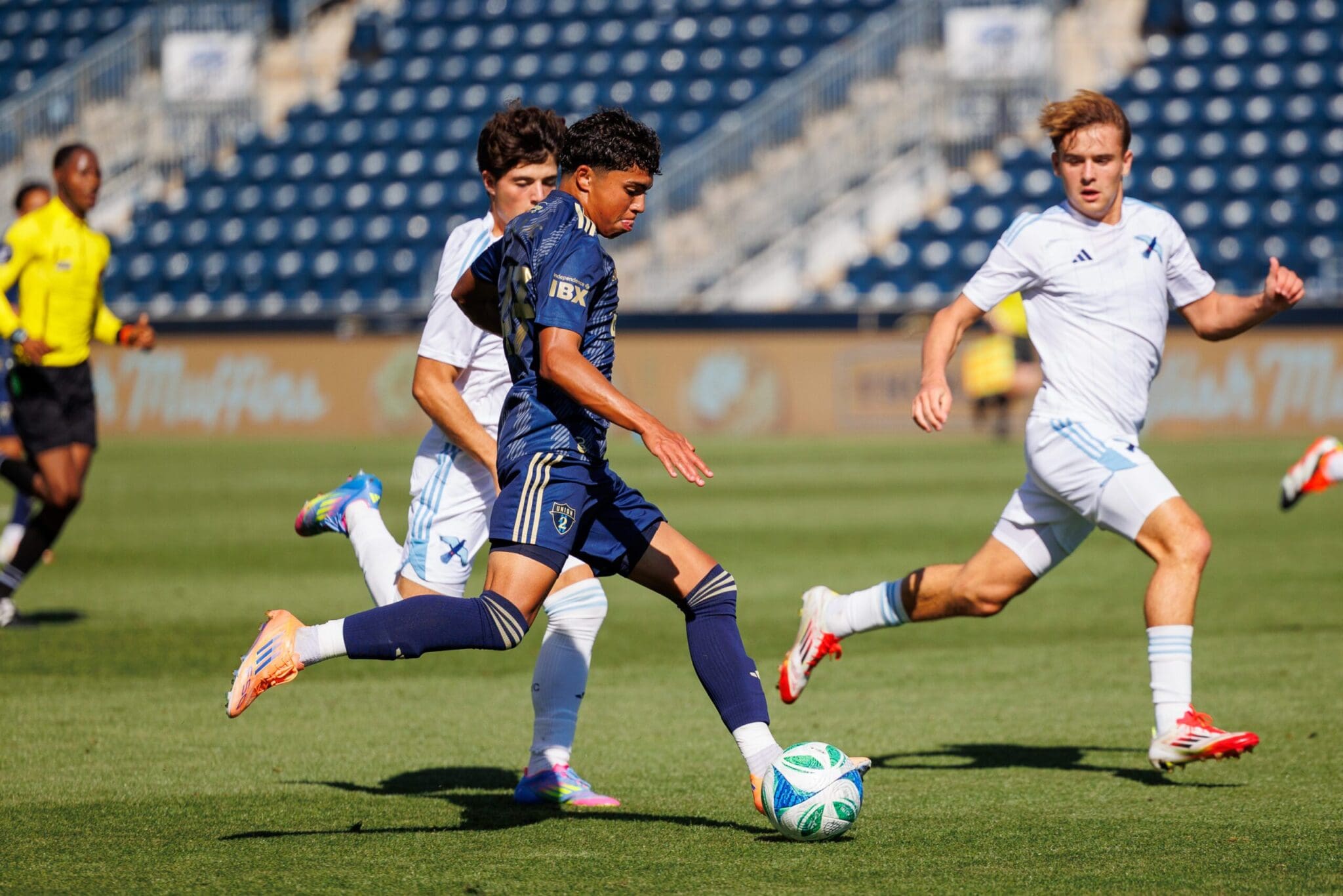 Kellan LeBlanc in a game for Philadelphia Union II