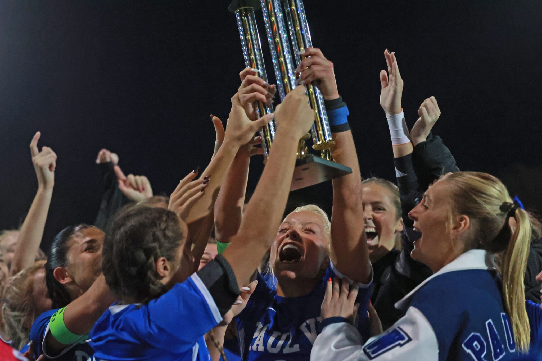 Paul VI girls lift the 2025 South Jersey Soccer Coaches Cup