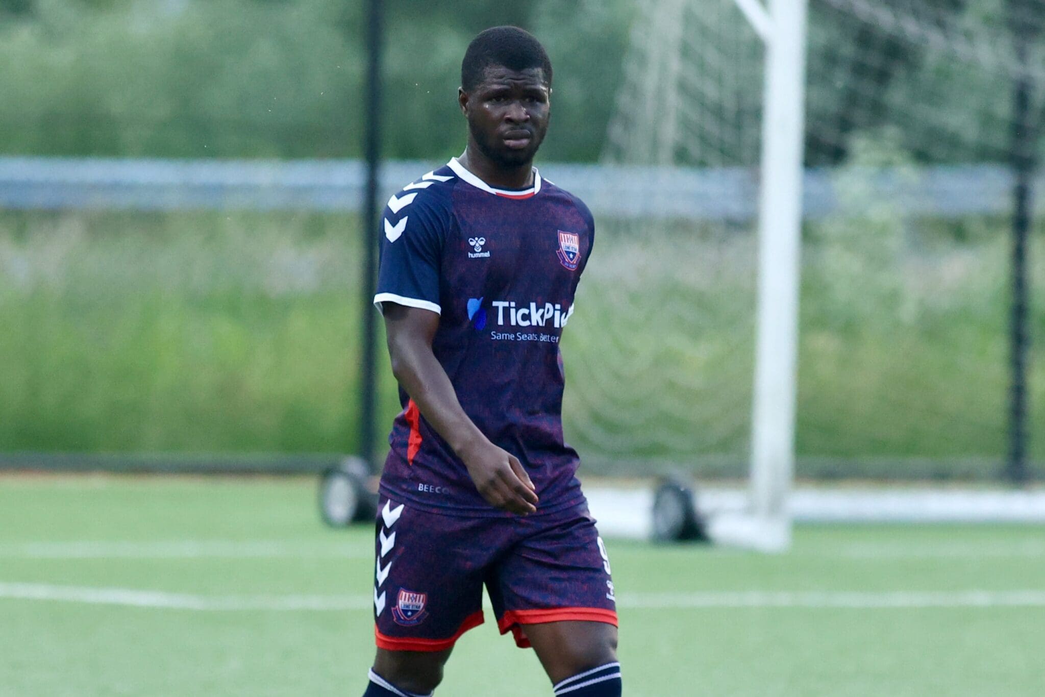 Aboubacar Camara in a USL League Two match for Philadelphia Lone Star in 2022. Photo by Matthew Ralph.